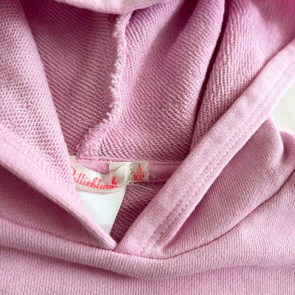BILLIEBLUSH Girls Pink Appliqué-Detail Hooded Dress size 4 - Picture 7 of 9